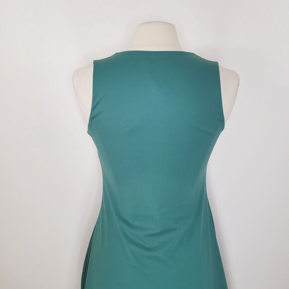QINSEN NWT Athletic Dress Size US 10 Square Neck Lined Retro Pin Up Green - Picture 7 of 12
